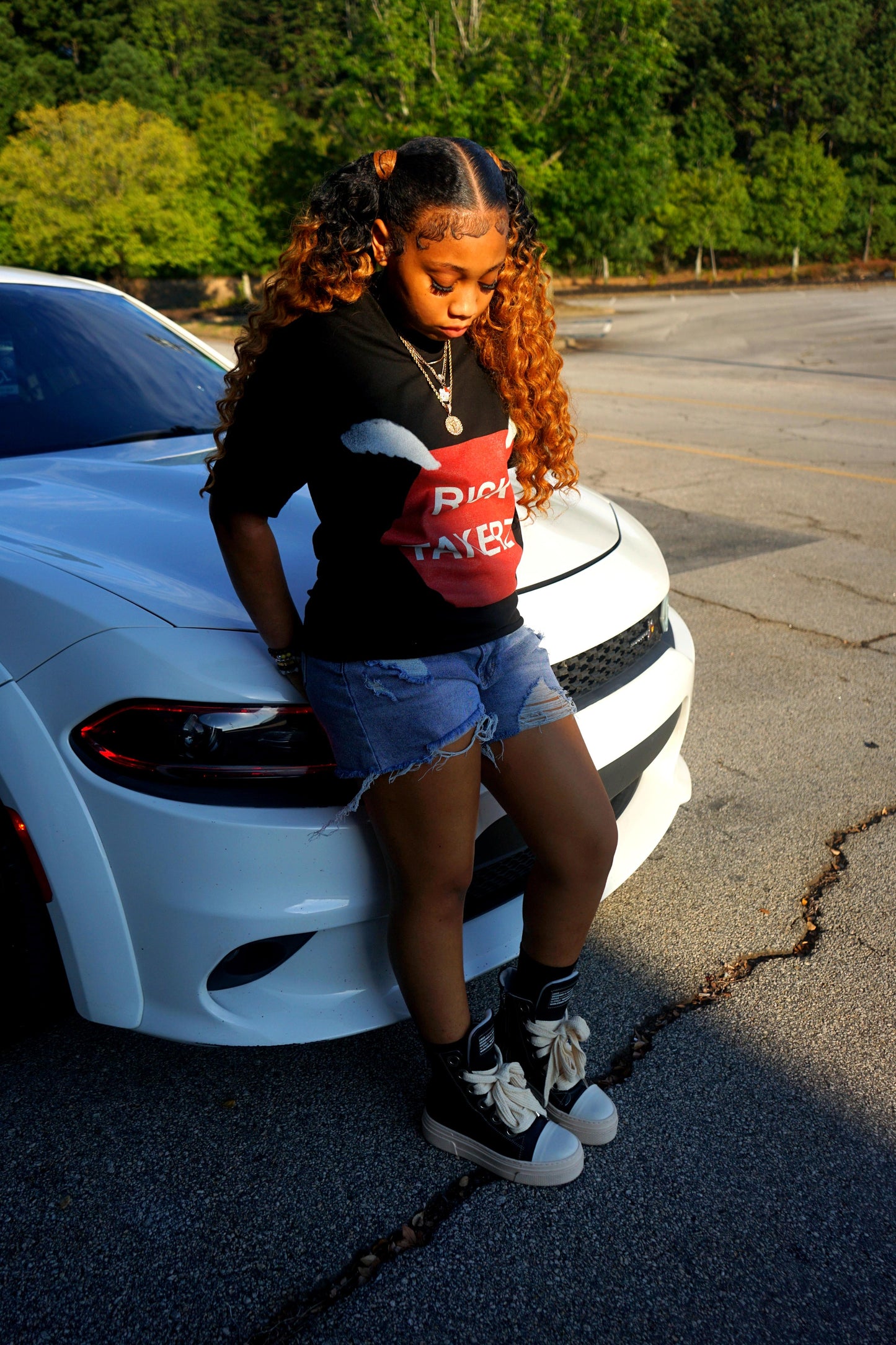 RISK TAKERZ WORLDWIDE "BLACK FLYING STOP SIGN TEE"