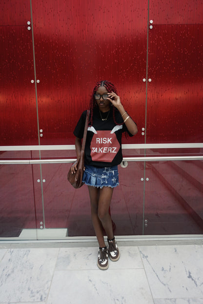 RISK TAKERZ WORLDWIDE "BLACK FLYING STOP SIGN TEE"